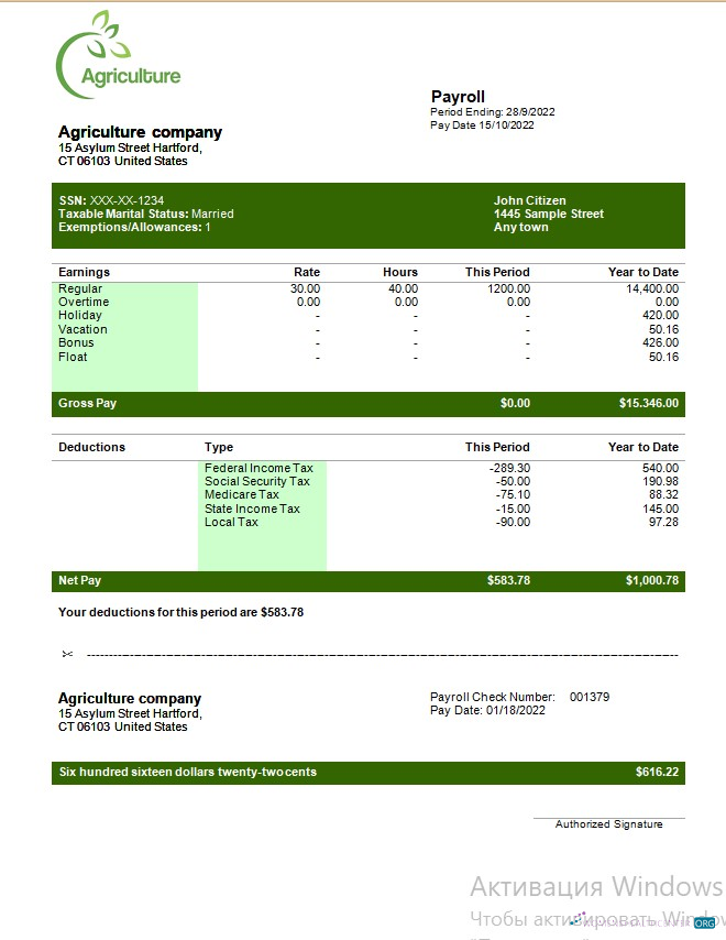 Download Agricultural company payroll template in Word and PDF formats Photoshop template